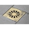 Kingston Brass BSF4161AB Watercourse Sunburst 4" Square Grid Shower Drain, Brass BSF4161AB - alternate 2